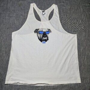 VINTAGE LA Sportswear Tank Top Shirt Size XL Endless Summer English Bulldog Logo